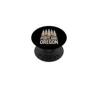 Portland Oregon Pine Tree Naturaleza Viajes Diseño PopSockets PopGrip Adhesivo