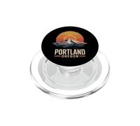 Portland Oregon Retro Sunset Mountain PopSockets PopGrip para MagSafe