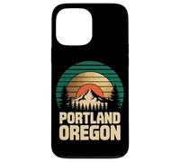 Portland Oregon Retro Sunset Mountain Travel Design Tees Carcasa para iPhone 13 Pro MAX