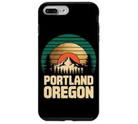 Portland Oregon Retro Sunset Mountain Travel Design Tees Carcasa para iPhone 7 Plus/8 Plus