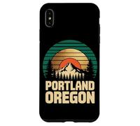 Portland Oregon Retro Sunset Mountain Travel Design Tees Carcasa para iPhone XS MAX