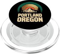 Portland Oregon Retro Sunset Mountain Travel Design Tees PopSockets PopGrip para MagSafe