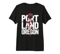Portland Oregon Rose City Diseño de Viajes Camiseta Premium