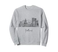 Portland Oregon Skyline US Travel Souvenirs Negro Paisaje urbano Sudadera