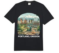 Portland, Oregón, Souvenir Skyline, Casco Antiguo de Portland Comfort Colors Adult Heavyweight T-Shirt