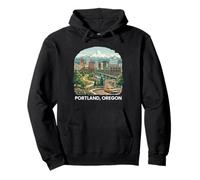 Portland, Oregón, Souvenir Skyline, Casco Antiguo de Portland Sudadera con Capucha