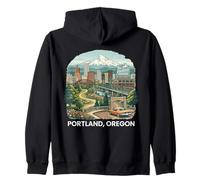 Portland, Oregón, Souvenir Skyline, Casco Antiguo de Portland Sudadera con Capucha