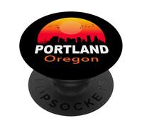 Portland Oregon Vintage Retro Sunset City State USA PopSockets PopGrip Adhesivo