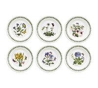 Portmeirion Botanic Garden - Juego de 6 platos para aperitivos, varios motivos florales, aptos para lavavajillas, microondas y horno, 6.5 pulgadas, fabricado en Inglaterra