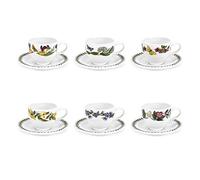 Portmeirion Botanic Garden - Juego de 6 tazas y platillos