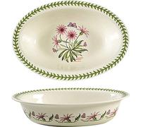 Portmeirion Home & Gifts 632707 Botanic Garden - Plato ovalado para tartas (porcelana, 34,8 cm), color blanco