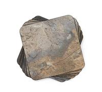 Portmeirion Home & Gifts Earth Slate-Juego de 6 Posavasos de Corcho S/6 (m), Tela, Multicolor, 10.5 x 10.5, 6