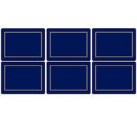 Portmeirion Home & Gifts Manteles Individuales clásicos de Medianoche S/6 (S), Madera, Corcho, Multicolor, 30.5 x 23cm, 6