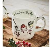 Portmeirion Home & Gifts MMOB5629-XS One Snowy Day - Taza de porcelana, multicolor, 8,5 x 12 x 8 cm