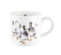 Portmeirion Home & Gifts MMPP5629-XSM Quackers (patos), cerámica, color blanco