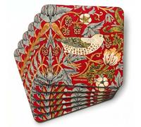 Portmeirion Home & Gifts Pimpernel - Juego de 6 Posavasos (10,5 x 10,5 x 0,58 cm), Color Rojo