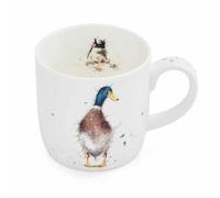 Portmeirion Home & Gifts Royal Worcester Wrendale Designs Guard Duck Taza de porcelana fina de hueso individual (11 onzas)