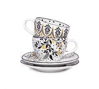 Portmeirion Home & Gifts Sara Miller London Artisanne Noir - Juego de 2 tazas (75 ml)