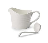 Portmeirion Home & Gifts Sophie Conran - Juego de minijarra y cucharón para Salsa (Blanco, 18,5 x 11 x 13 cm)