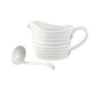 Portmeirion Home & Gifts Sophie Conran - Juego de minijarra y cucharón para Salsa (Blanco, 18,5 x 11 x 13 cm)