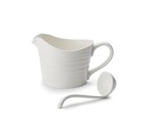 Portmeirion Home & Gifts Sophie Conran - Juego de minijarra y cucharón para Salsa (Blanco, 18,5 x 11 x 13 cm)