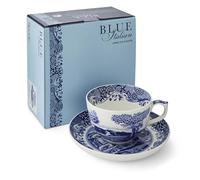 Portmeirion Home & Gifts Spode Azul Italiano Jumbo Taza y Platillo (Azul y Blanco, 0.56L/20fl.oz)
