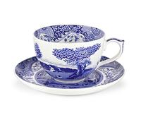 Portmeirion Home & Gifts Spode Azul Italiano Jumbo Taza y Platillo (Azul y Blanco, 0.56L/20fl.oz)