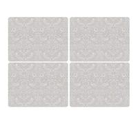 Portmeirion Home & Gifts The Original Co-Pure Morris Strawberry Thief - Juego de 4 manteles Individuales con Reverso de Corcho, 40,1 x 29,8 cm, Multicolor