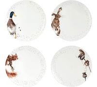 Portmeirion Home & Gifts Wrendale Coupe - Plato (26,7 cm, 4 unidades), color blanco