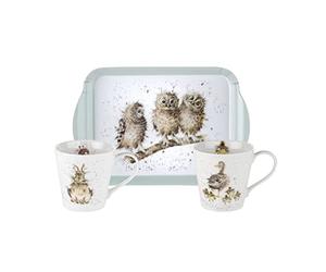Portmeirion Home & Gifts X0011658739 Wrendale by Royal Worcester s/2 Tazas y Bandeja Wrendale Designs (, 2 Unidades (Paquete de 1))