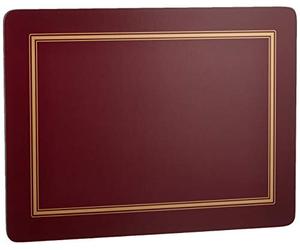 Portmeirion Pimpernel Classic - Juego de manteles Individuales (6 Unidades), Color Burdeos y Dorado