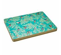 Portmeirion Pimpernel Sara Miller Chelsea Green Birds - Juego de 4 alfombrillas