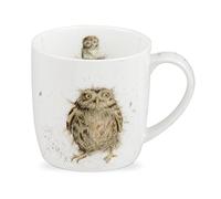 Portmeirion Taza Individual con diseño de búho, Porcelana de Ceniza de Hueso, Neutro, 1 Count (Pack of 1)