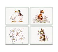 Wrendale Designs Juego de 4 manteles Individuales de Flores Silvestres