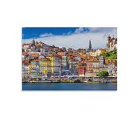 Porto Europe - Lienzo decorativo para pared, 30 x 45 cm, para sala de estar, dormitorio, baño, oficina, decoración del hogar