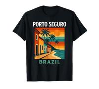 Porto Seguro Brasil Costa Bahiana Vintage Viajes Brasileño Camiseta