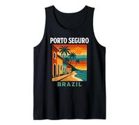 Porto Seguro Brasil Costa Bahiana Vintage Viajes Brasileño Camiseta sin Mangas