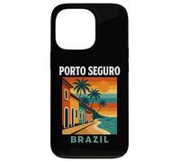 Porto Seguro Brasil Costa Bahiana Vintage Viajes Brasileño Carcasa para iPhone 13 Pro