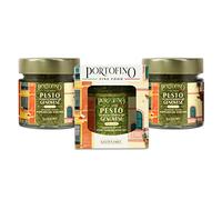 Portofino Fine Food - Pesto Genovese con Albahaca Genovesa DOP Sin Ajo - 3 x 100 g