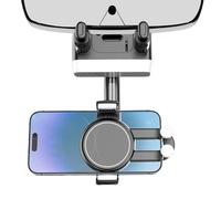 Portor del teléfono del Espejo retrovisor: 15.5/9.9/9.9 Pulgadas de Soporte de automóvil Giratorio para Viaje de Negocios, Accesorio automático Ajustable con Agarre Firme, Soporte móvil para Interior