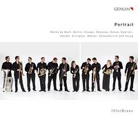 Portrait. Arrangements pour ensemble de cuivres d'uvres de Bach, Berlin, Crespo, Debussy, Dukas. 10forBrass.