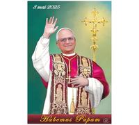 Portrait Leon XIV au Vatican: Pack de 10 images souples avec prière au dos