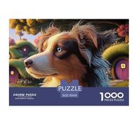 Portrait_of_a Dog 1000 Pzas Papel Premium Rompecabezas Puppy Whimsical Fairy Tale Alivio Estrés Jigsaw Regalo Amigos 70x50cm/1000pcs