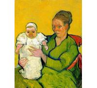 Portrait of Madame Augustine Roulin and Baby Marcelle - Vincent van Gogh - Large Notebook: 120 Lined Pages, College Ruled, 8.5"x 11" Journal Diary Notepad