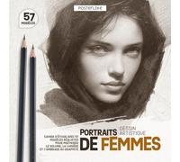 Portraits de Femmes - Dessin Artistique: Cahier d'Étude avec 57 Modèles Réalistes pour Maîtriser le Volume, la Lumière et l'Ombrage au Graphite (Posterlike Portrait Drawing Studio)
