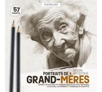 Portraits de Grand-Mères - Dessin Artistique: Cahier d'Étude avec 57 Modèles Réalistes pour Maîtriser le Volume, la Lumière et l'Ombrage au Graphite (Posterlike Portrait Drawing Studio)