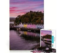 Portree - Isla de Skye - Escocia Rompecabezas para Adolescentes 1000 Piezas Rompecabezas Mental Relajante Informal Montaje de imágenes Regalo conmovedor (38x52cm)