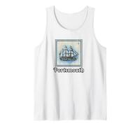 Portsmouth New Hampshire Martime Nautical Old Clipper Ship Camiseta sin Mangas