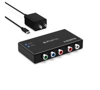 Portta Componente a HDMI Convertidor YPbPr RGB + R/L a HDMI Converter Adaptador con Audio 1: 1 Transmisión Soporte HD 1080P para PS2 PS3 STB Xbox360 DVD HDTV Proyector Monitor