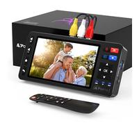 PORTTA VD20P VHS a Digital Convertidor, Video Casette Digitalize with 5" LCD & Remote, Compatible with VHS, VCR, DVR, DVD, Hi8, Mini DV, Videocámara, Cassette Tape, Gaming Consoles